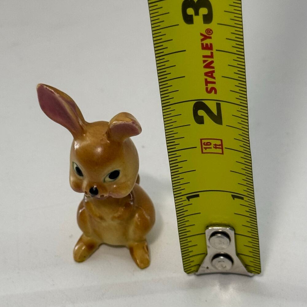 Tiny Vintage Ceramic MCM Bunny  Animal Miniature - Picture 4 of 4